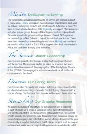 Bedford Presbyterian Church brochure - page 3