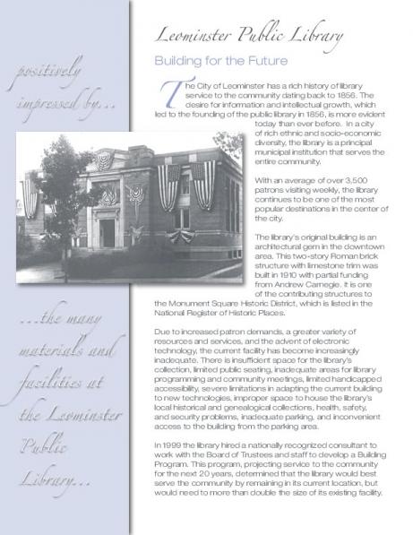 Leominster Library brochure - page 4
