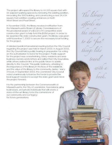 Leominster Library brochure - page 5