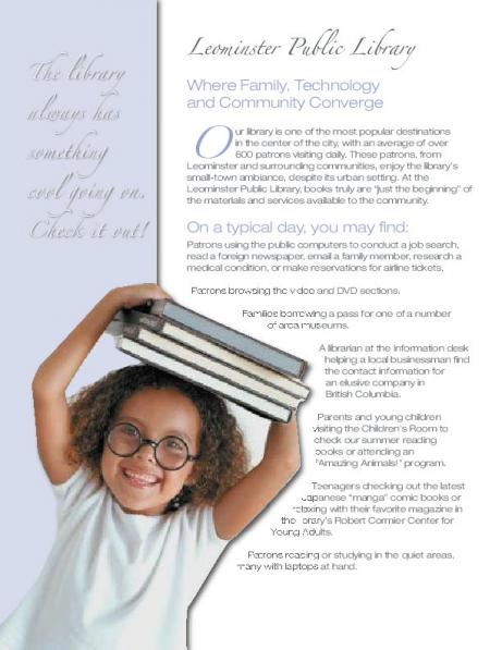 Leominster Library brochure - page 8