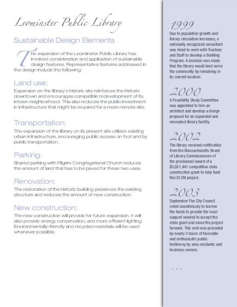 Leominster Library brochure - page 9