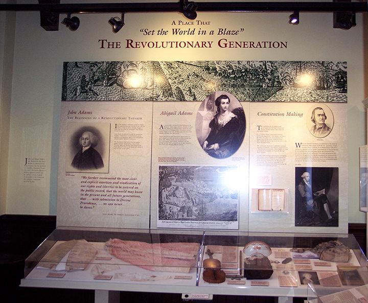 Quincy History Museum at Quincy Historical Society Revolutionary War exhibit design